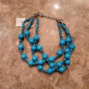 Turquoise Beaded Choker Necklace